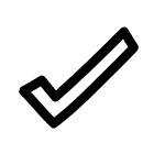 Ikon i form av en check som illustrerar att du bestämmer dig för att bli kund hos Björkö Assistans.